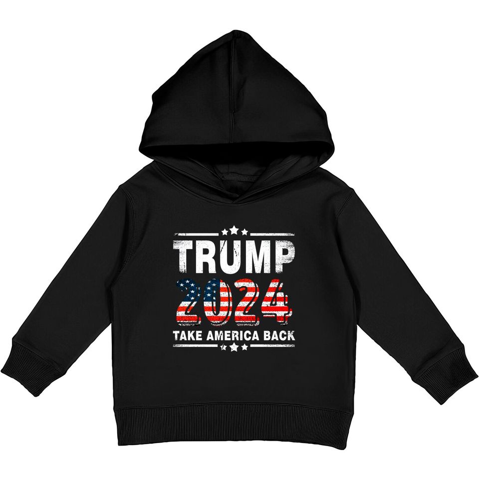 Trump 2024 Take America Back - Trump 2024 - Kids Pullover Hoodies