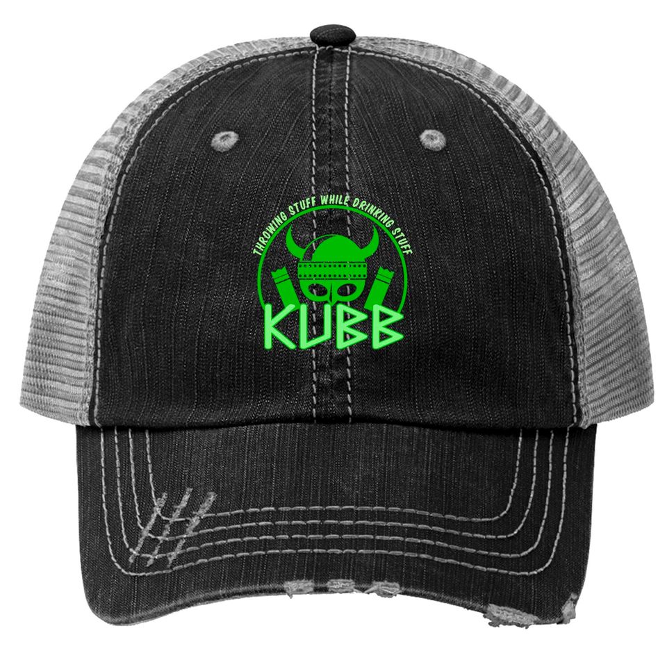 Kubb Viking Chess and Party Trucker Hats - Kubb Game - Trucker Hats