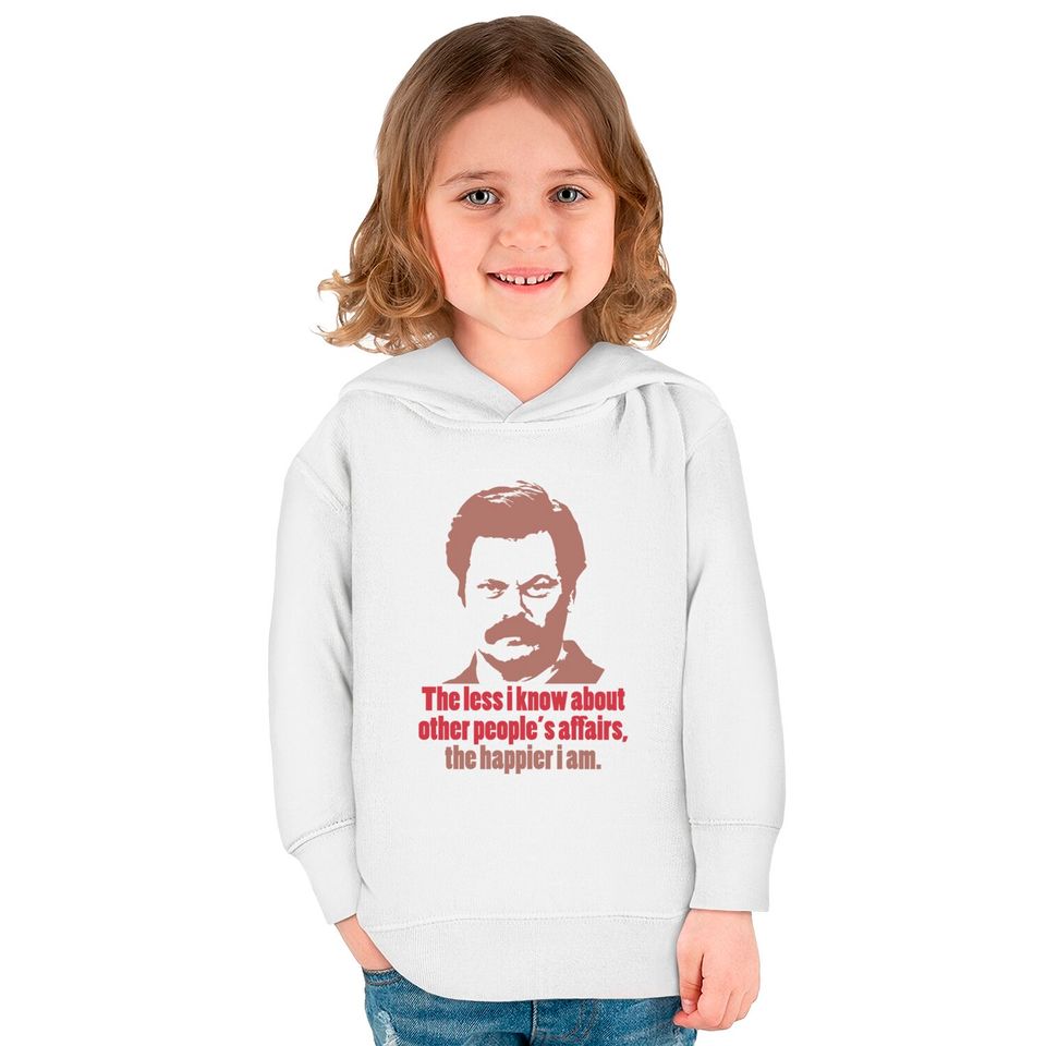 Ron tv show parks Swanson - Ron - Kids Pullover Hoodies