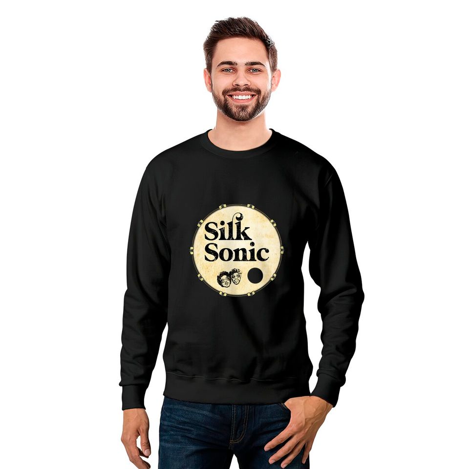 Classic Fans Worn Out Silk Bass Drum Head Sonic Cute Fans Classic Sweatshirts