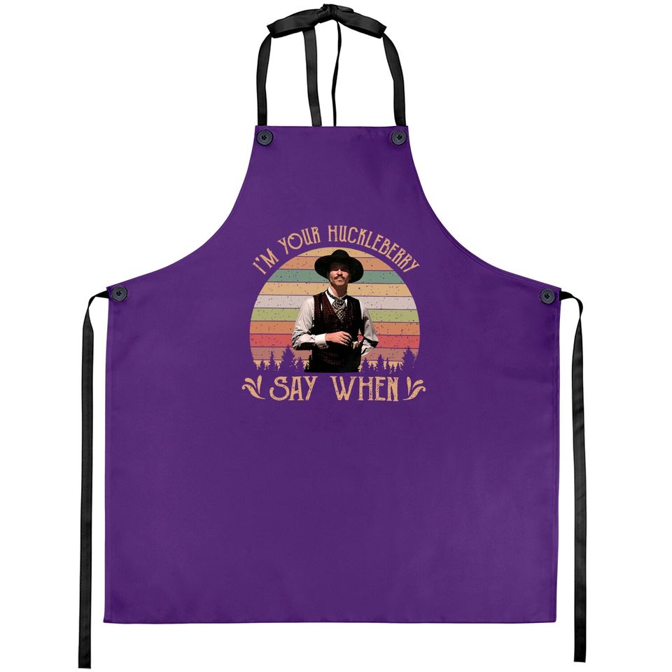 I'M Your Huckleberry - Say When Vintage 90S Movie Aprons