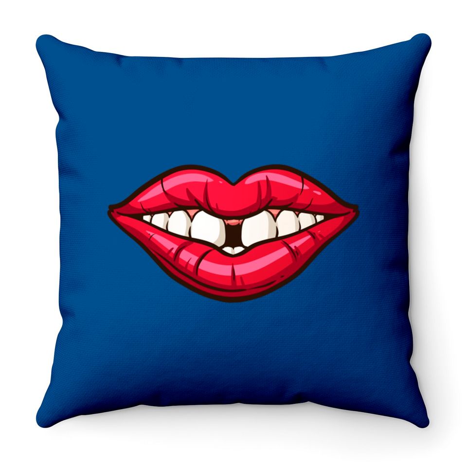 Lips, Throw Pillowth, and Gap - Throw Pillowth And Lips - Throw Pillows