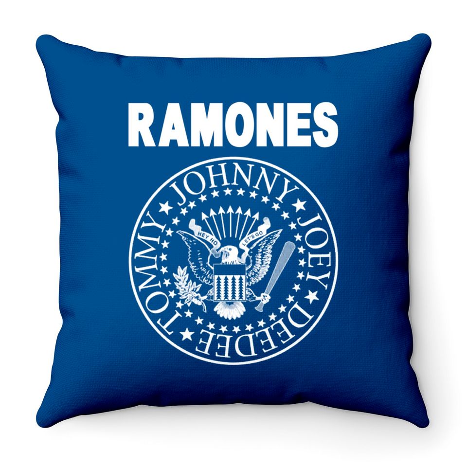 The Ramones Seal Logo Rock Punk Heavy Metal Throw Pillow Throw Pillows