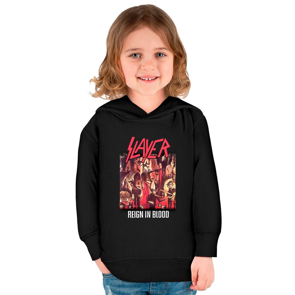 Slayer Reign In Blood Thrash Metal  Tee Kids Pullover Hoodies