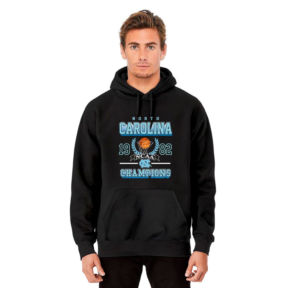 Vintage UNC Collegiate 82 Champions Hoodies, University Of Basketball
