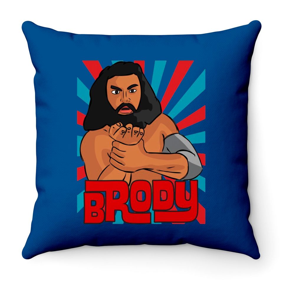Bruiser Brody - Bruiser Brody - Throw Pillows