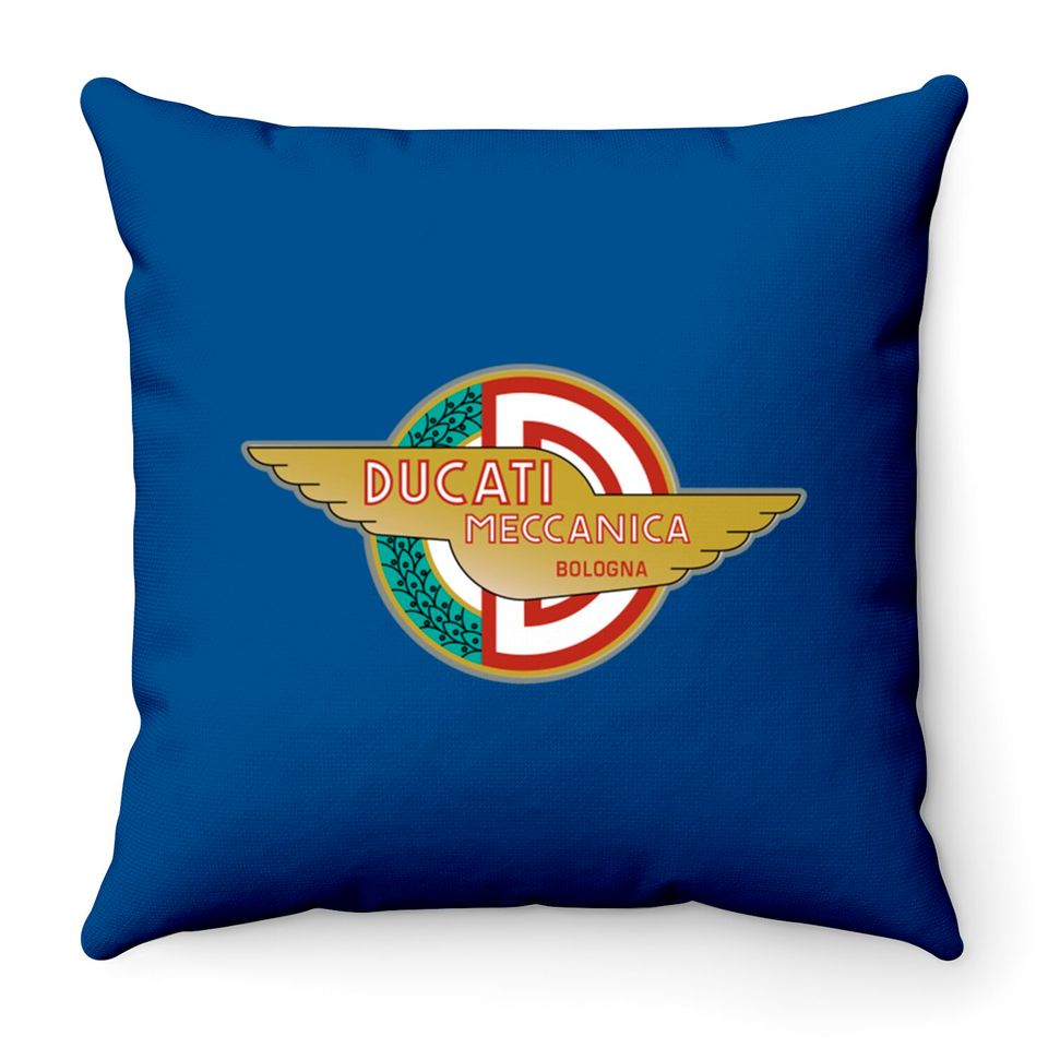 Ducati Classic Logo (visit: fmDisegno.redbubble.com for full range) - Ducati Classic Logo - Throw Pillows