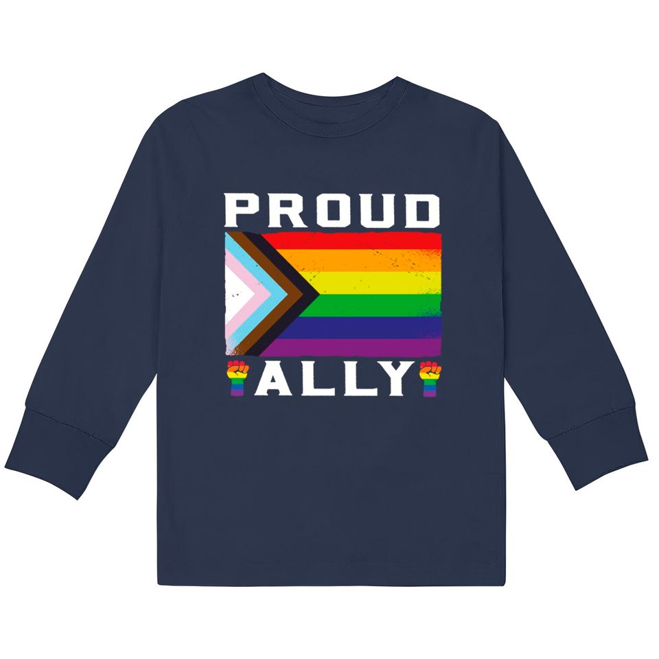 LGBT Gay Pride Month Proud Ally - Lgbtq -  Kids Long Sleeve T-Shirts