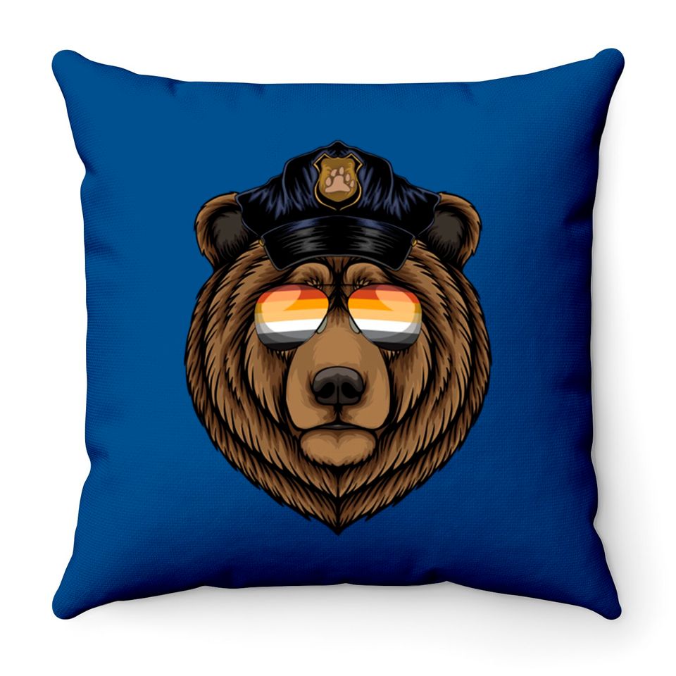 Gay Bear Sunglasses Flag Pride - Gay Bear - Throw Pillows