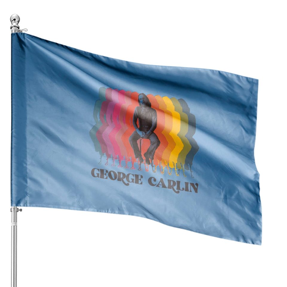 George Carlin Retro Fade - George Carlin - House Flags