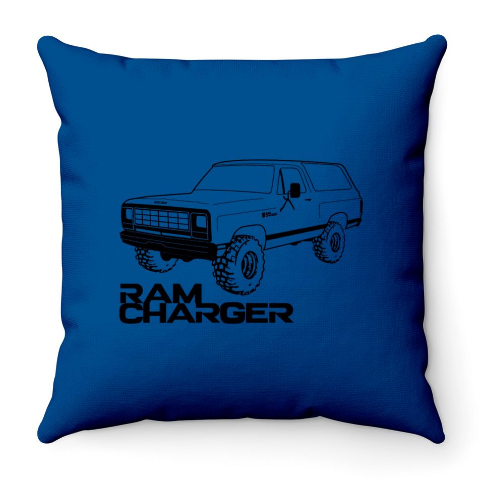 OBS Ram Charger Black Print - Ram Charger - Throw Pillows