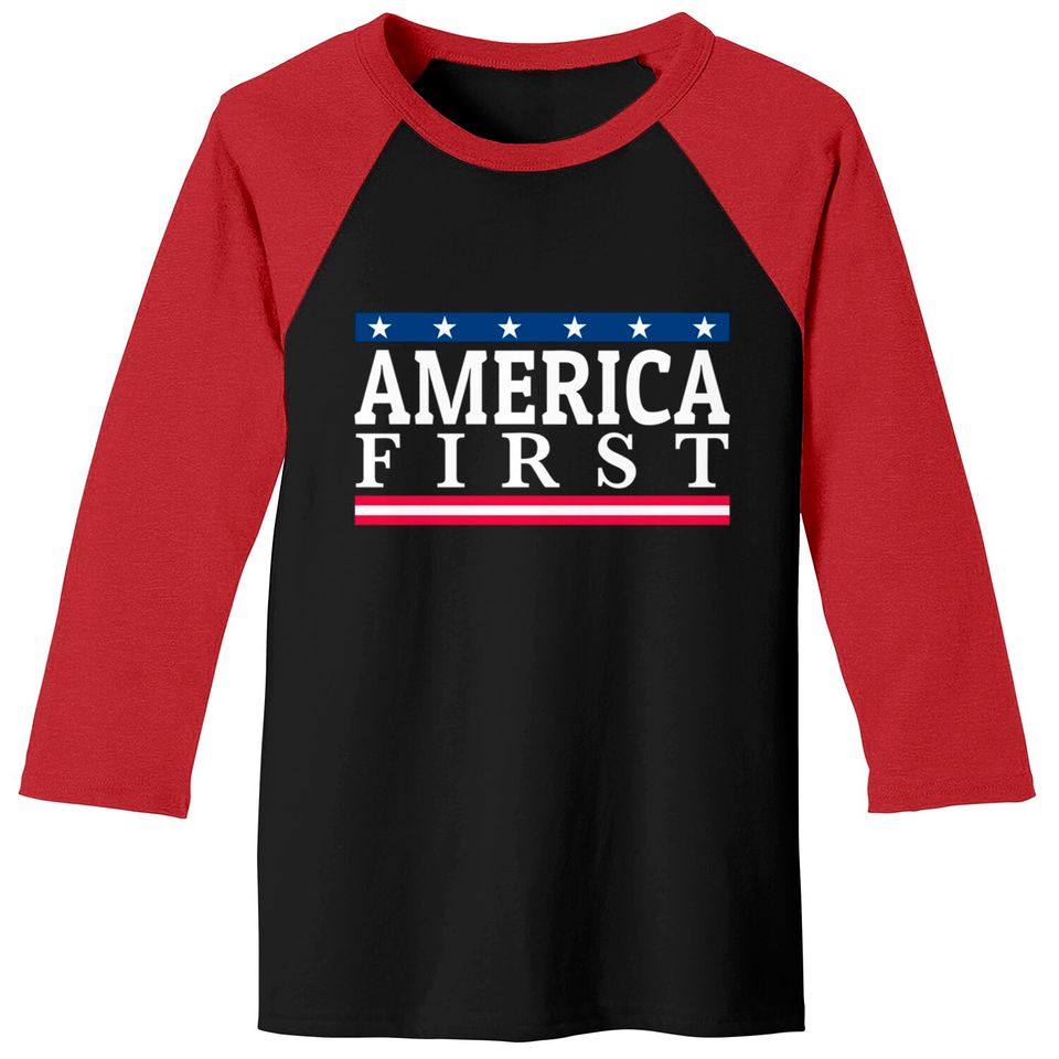 "America First" Pride - American - Baseball Tees