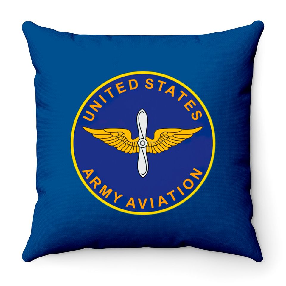 Us Army Aviation Branch Crest Throw Pillows
