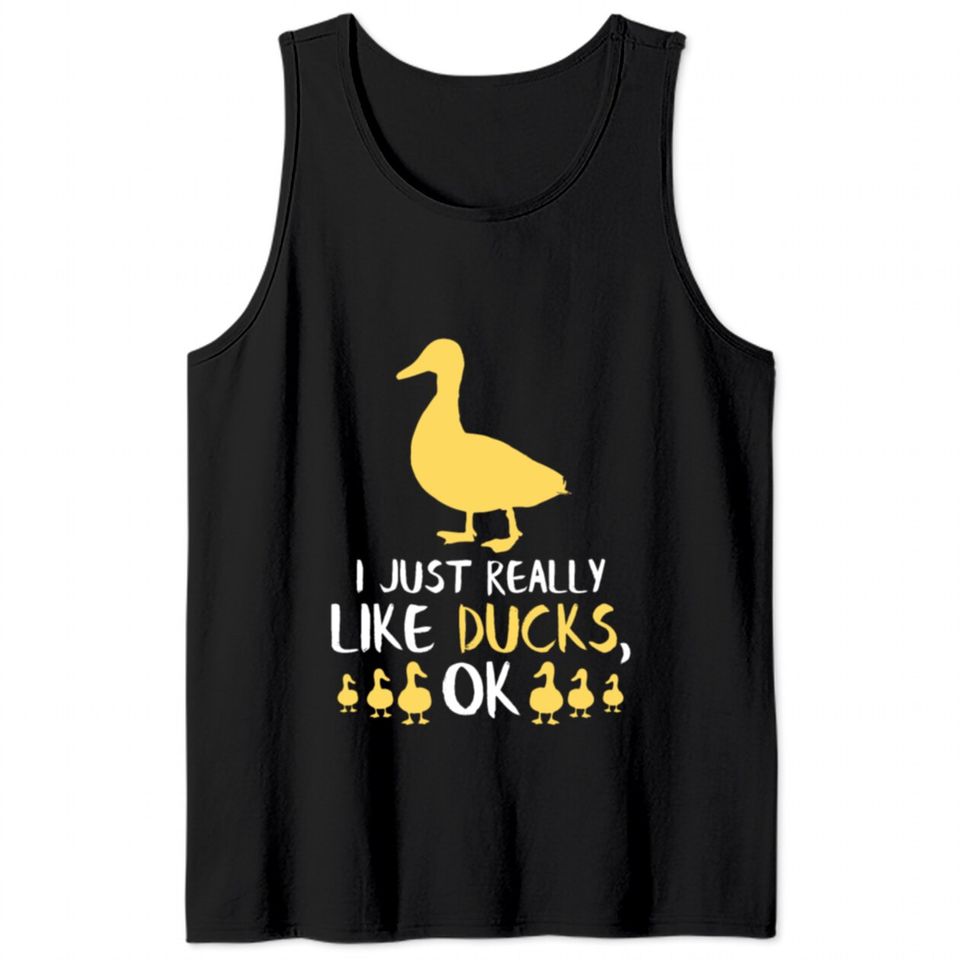 Funny Duck Gifts Funny Bird Lover Fowl Animal Gift Tank Tops