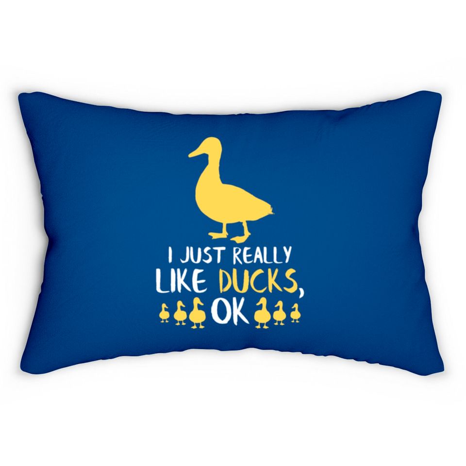 Funny Duck Gifts Funny Bird Lover Fowl Animal Gift Lumbar Pillows