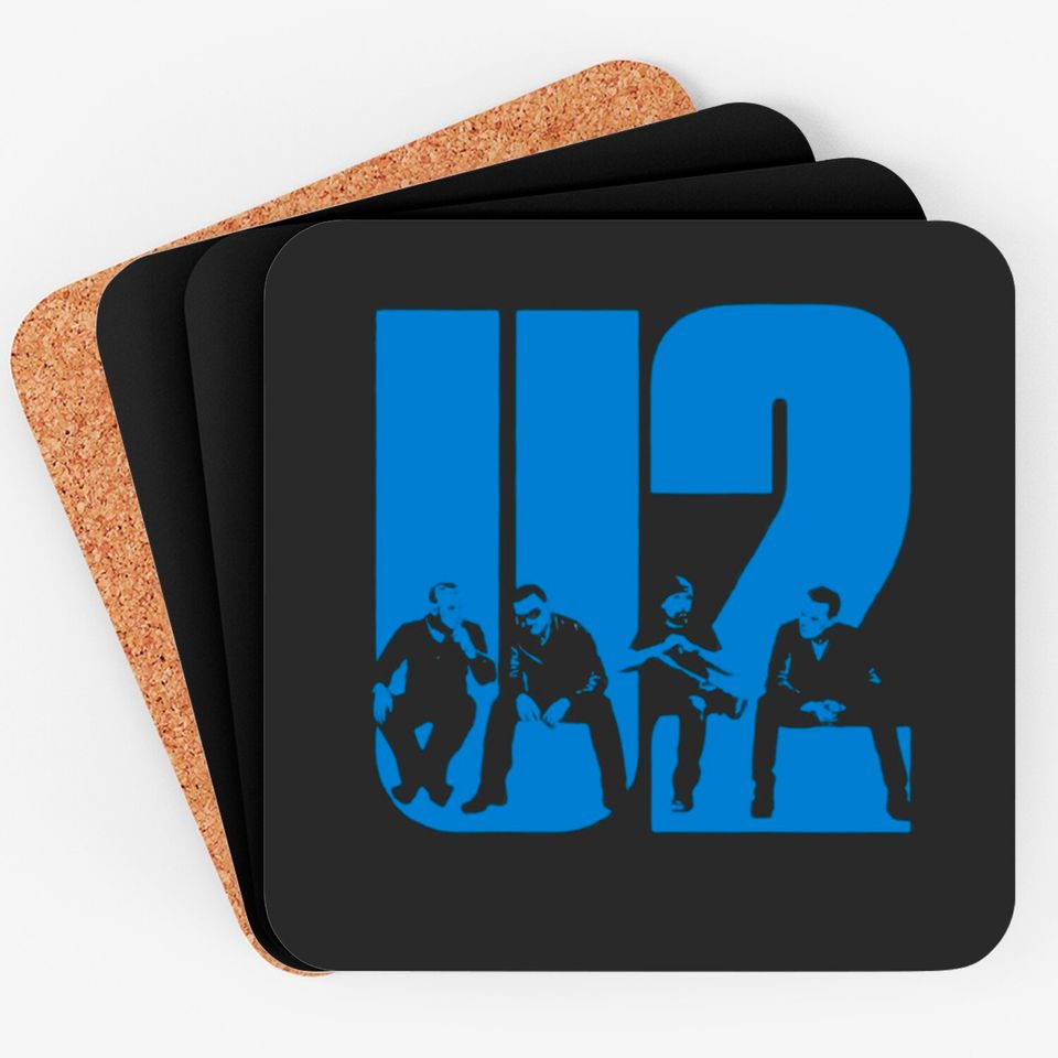 U2 Coasters, U2 Vintage Coasters, U2 Rock Band Coasters, Rock Band Coasters, U2 Fans Gift, Music Tour Merch, 2022 Band Tour Coasters