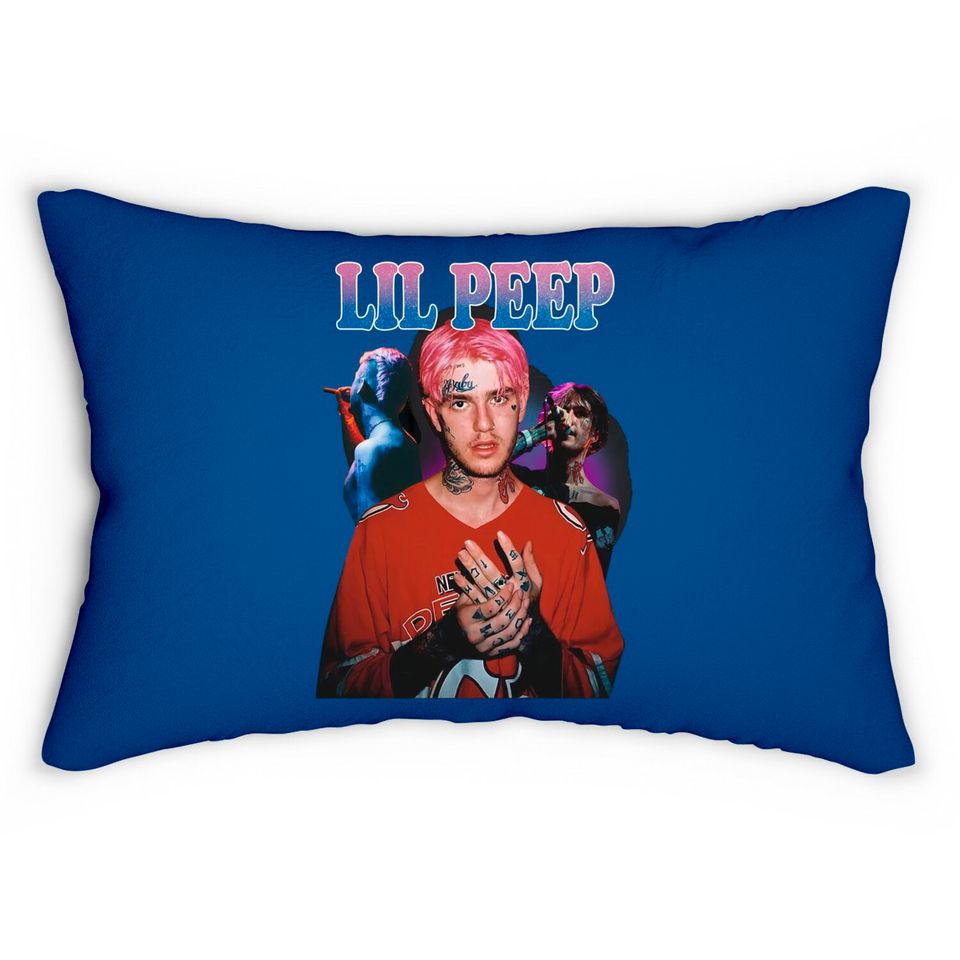 LIL PEEP Boxing, Rap Hip Hop, 90's Bootleg  Lumbar Pillows