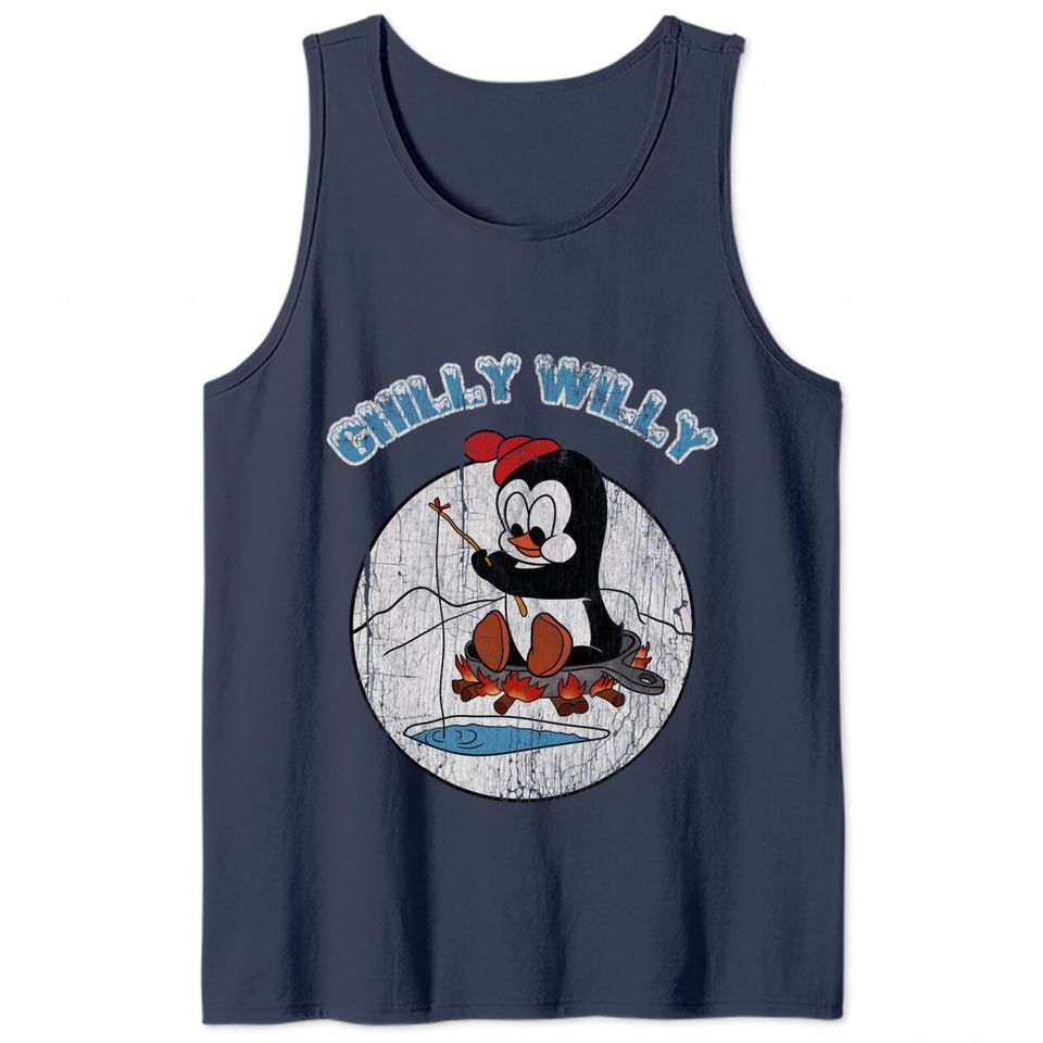 Distressed Chilly willy - Chilly Willy - Tank Tops