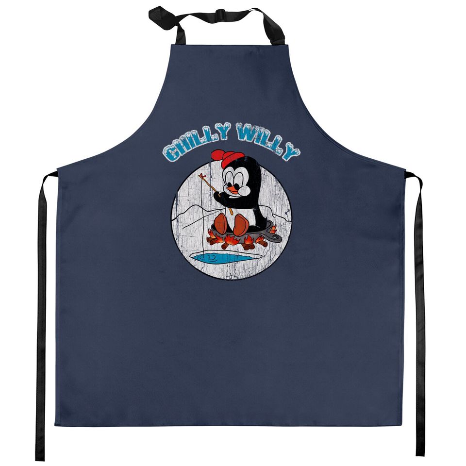 Distressed Chilly willy - Chilly Willy - Kitchen Aprons