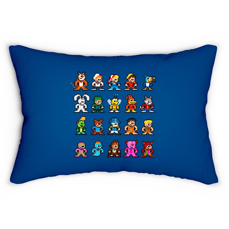 Retro Breakfast Cereal Mascots - Cereal - Lumbar Pillows