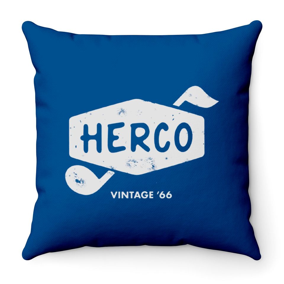 Herco Guitar Picks - retro '66 logo - Guitar Gear - Throw Pillows