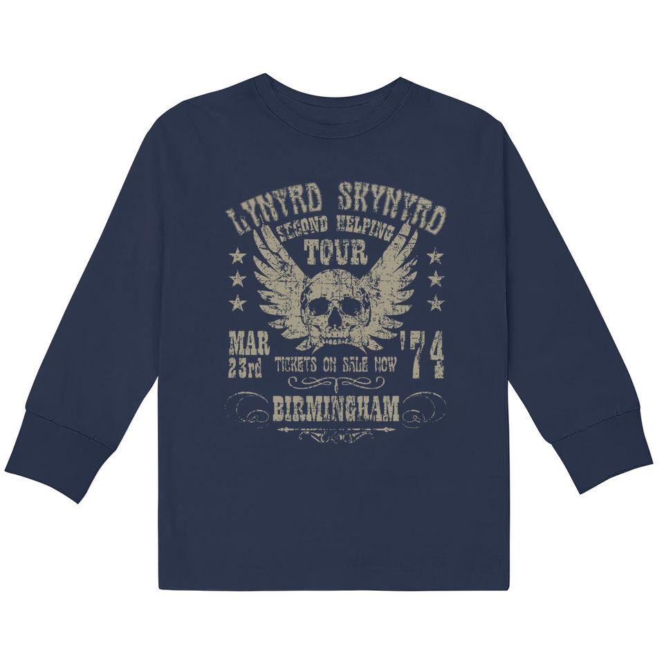 Lynyrd Skynyrd 1974, distressed - Lynyrd Skynyrd -  Kids Long Sleeve T-Shirts