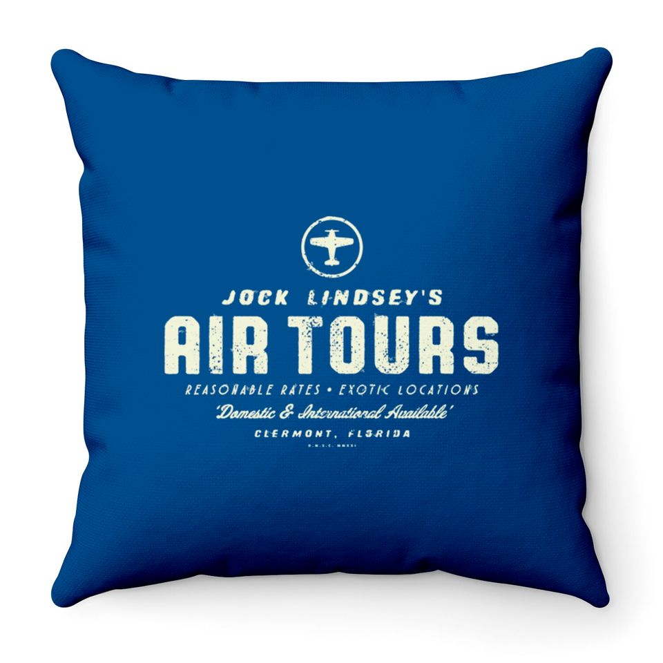 Jock Lindsey's Air Tours - Theme Park Series - Jock Lindseys Hangar Bar - Throw Pillows
