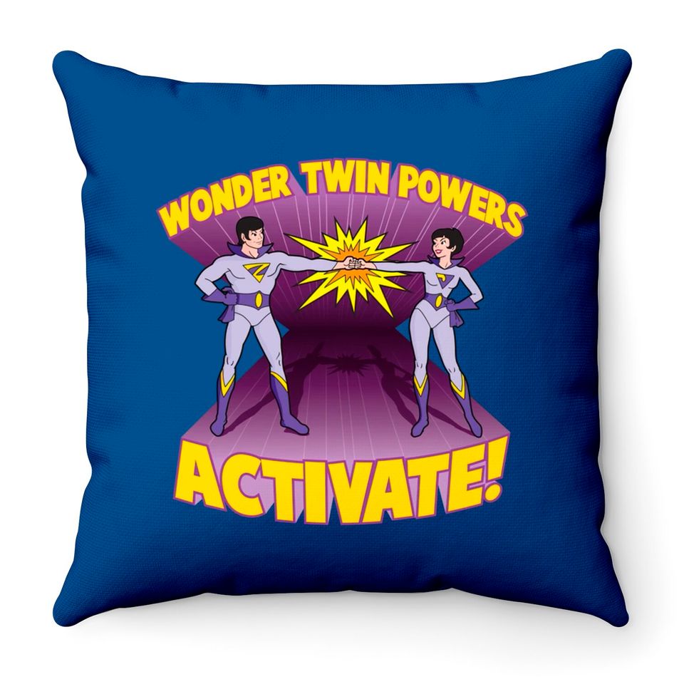 Wonder Twin Powers Activate! - Wonder Twins - Throw Pillows