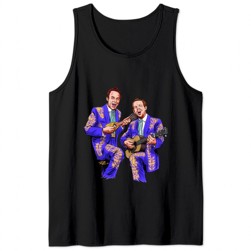 The Louvin Brothers - An illustration by Paul Cemmick - The Louvin Brothers - Tank Tops