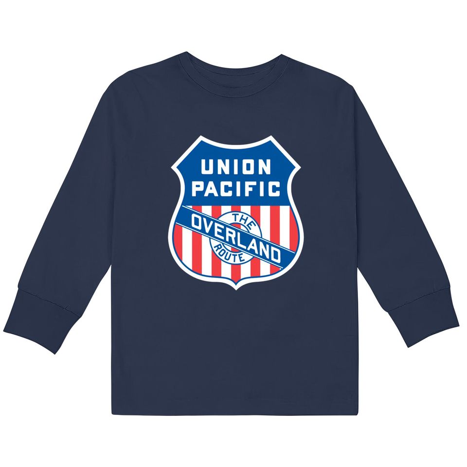 Union Pacific Railroad Obsolete Logo - Union Pacific Railroad -  Kids Long Sleeve T-Shirts