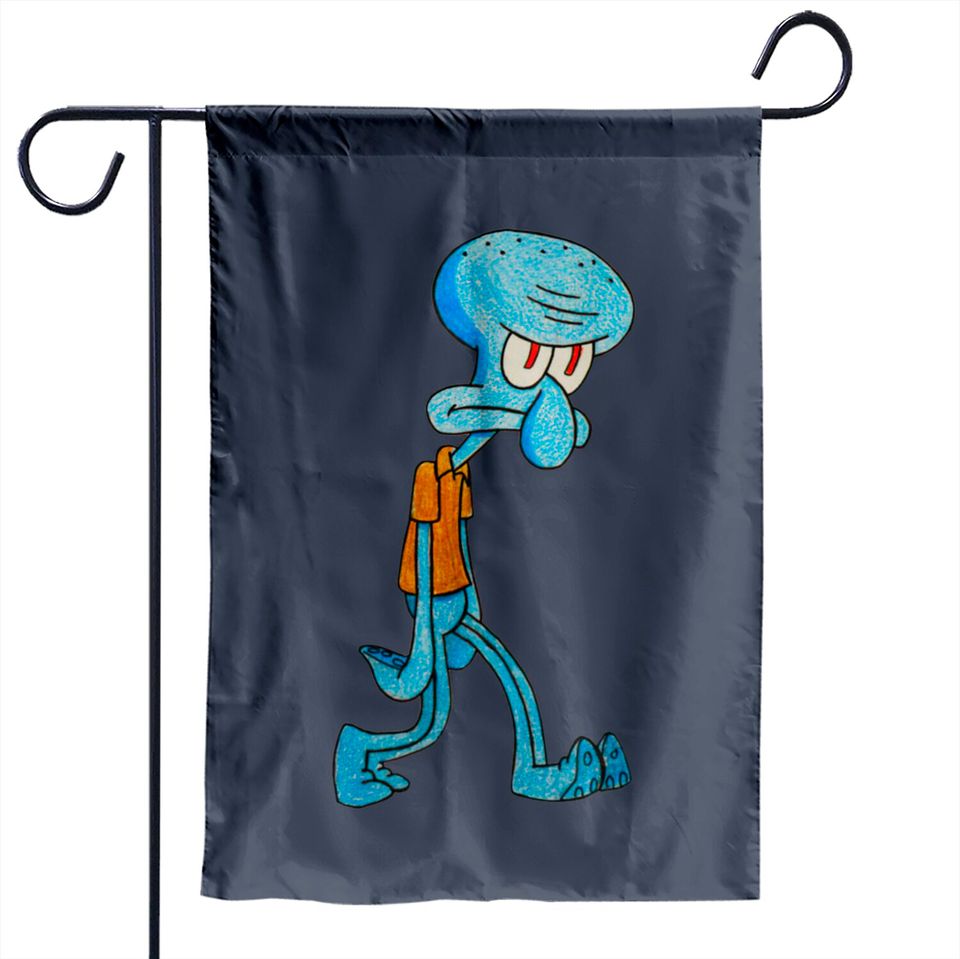 Grumpy Squidward - Squidward - Garden Flags