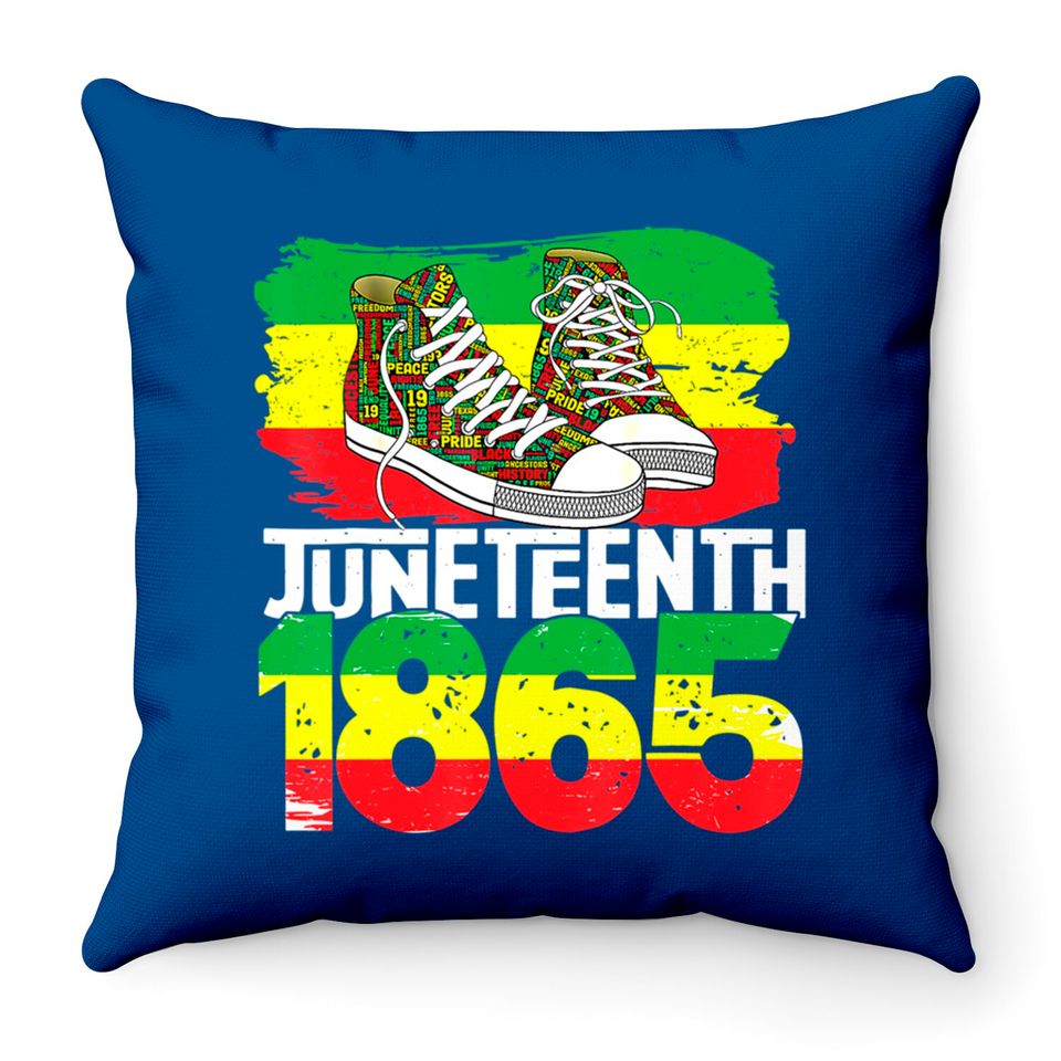 Juneteenth June 19 1865 Black African American Independence Throw Pillows