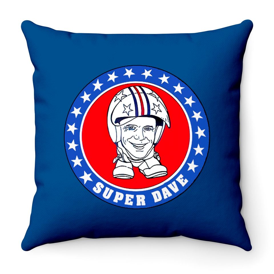 Super Dave logo - Super Dave Osborne - Throw Pillows