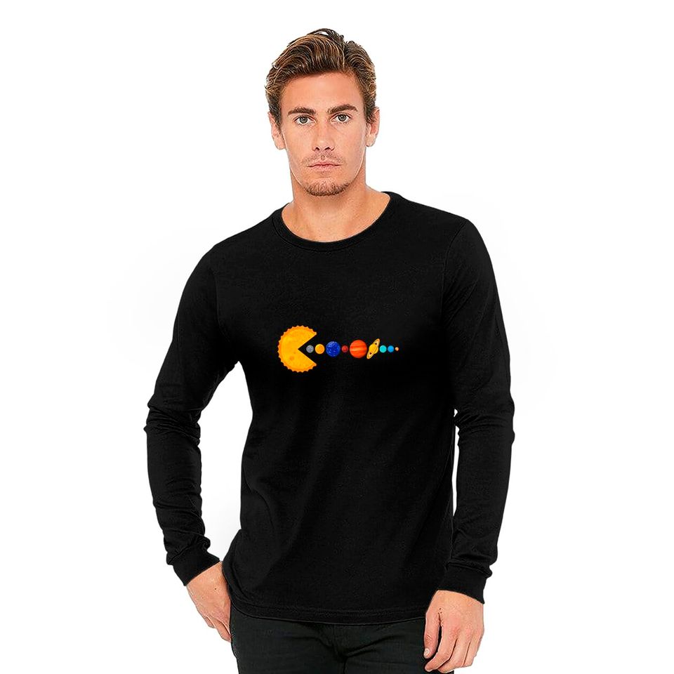 Pacman Eating Planets - Pacman - Long Sleeves
