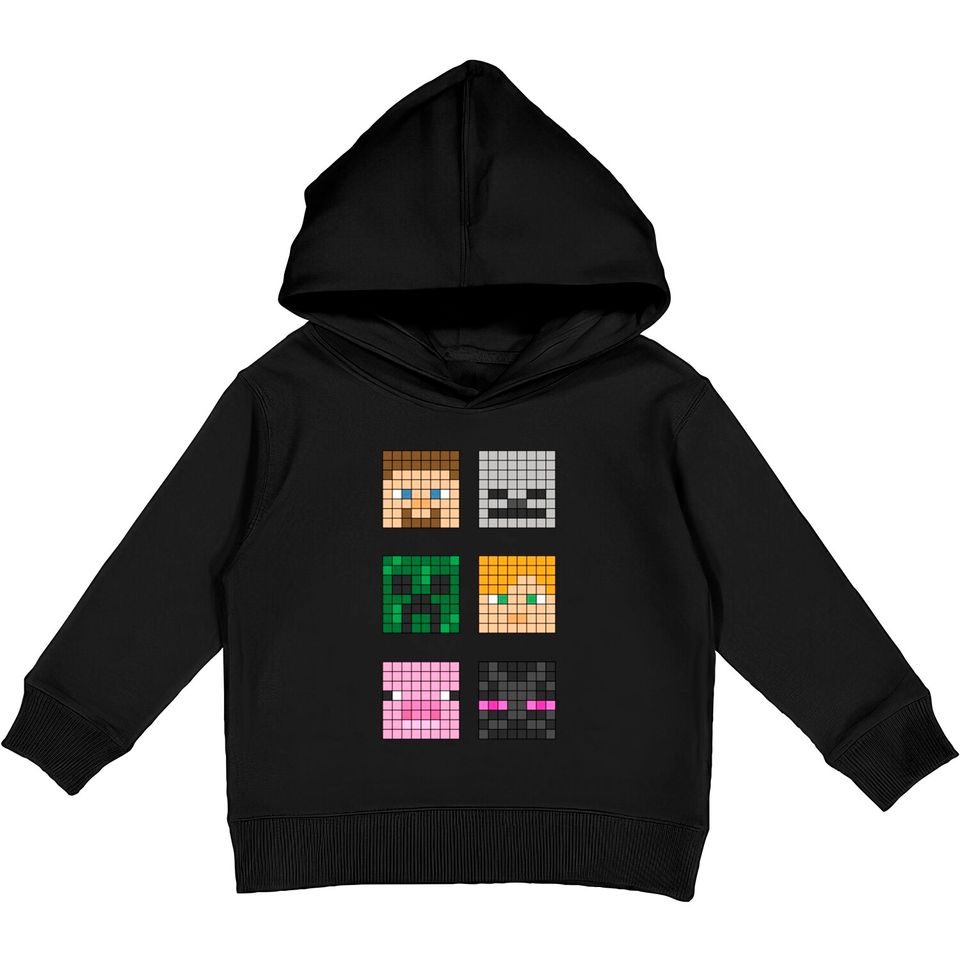 Famous characters - Minecraft - Kids Pullover Hoodies