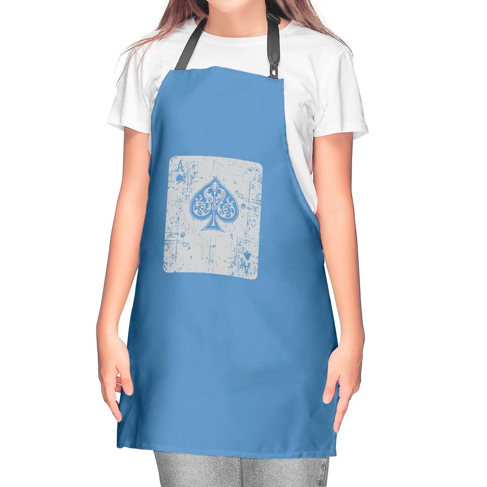 Vintage ace of spades playing card poker Kitchen Aprons