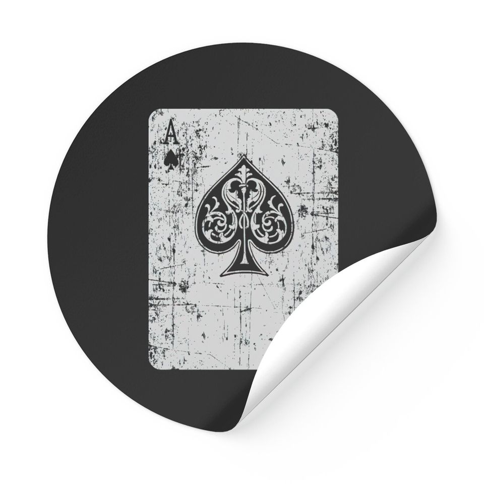 Vintage ace of spades playing card poker Stickers