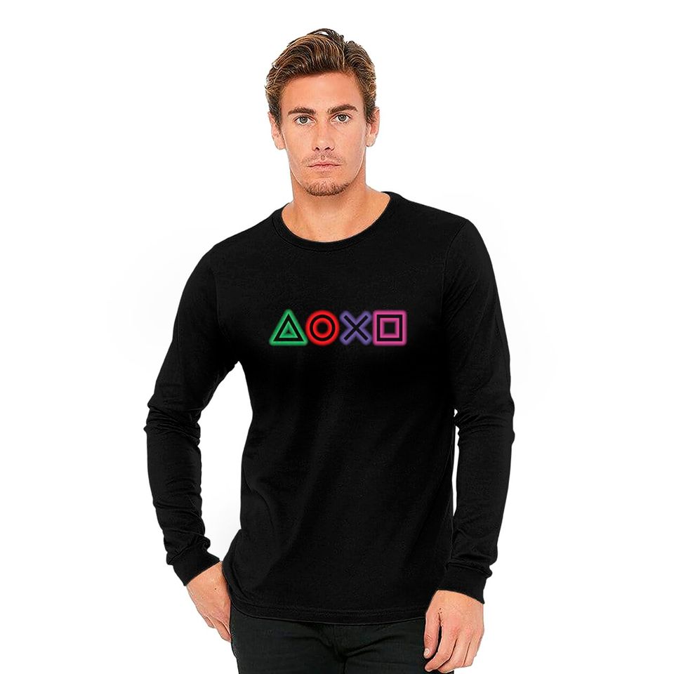 playstation buttons glow Long Sleeves
