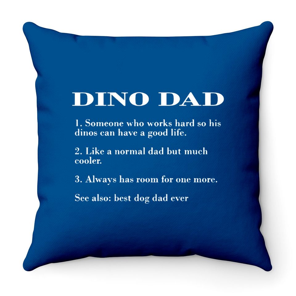 Dino Dad Description FUNNY DINO Throw Pillow Throw Pillows