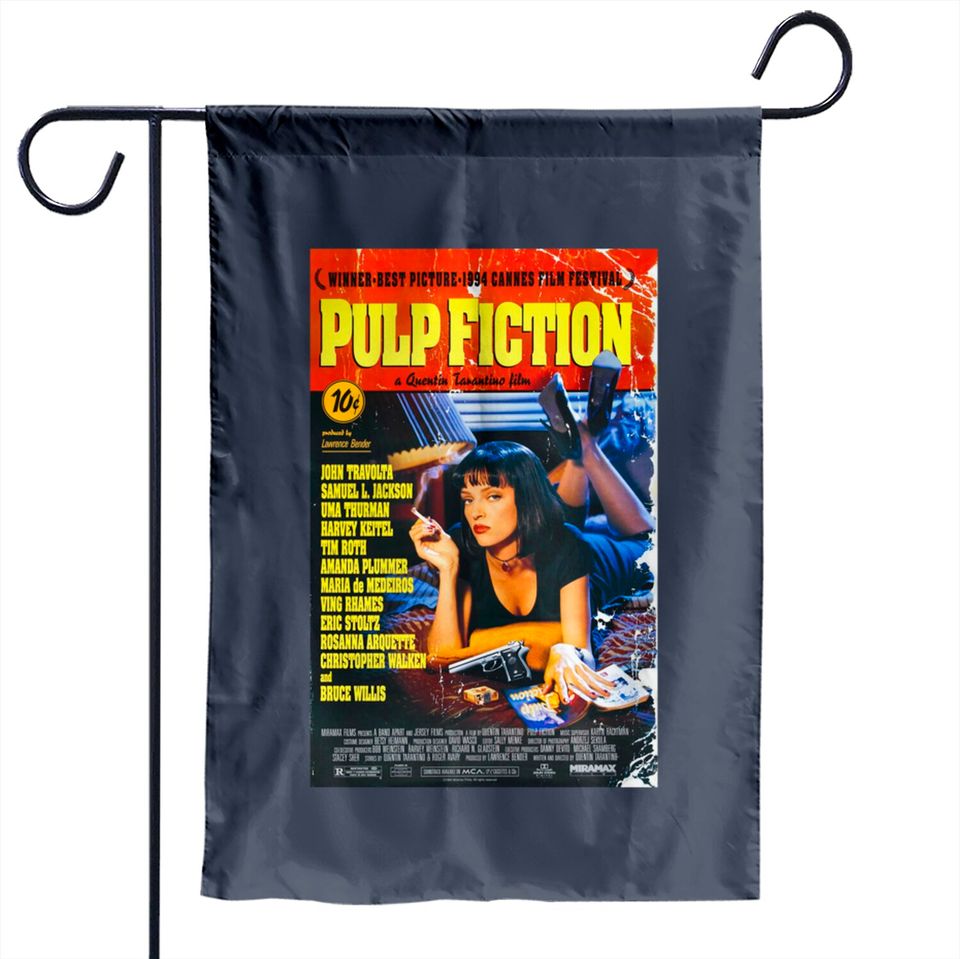 Pulp Fiction Garden Flags Movie Poster Tarantino 90s Cult Film Cool Gift Garden Flag