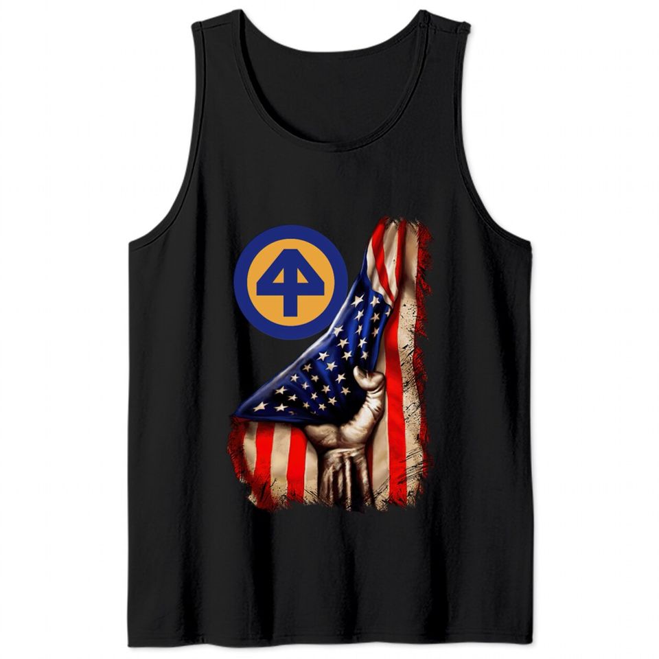 44th Infantry Division American Flag Tank Tops