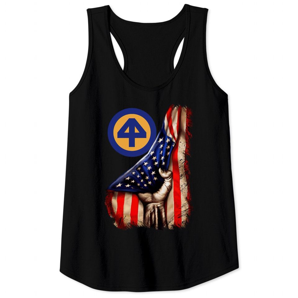 44th Infantry Division American Flag Tank Tops