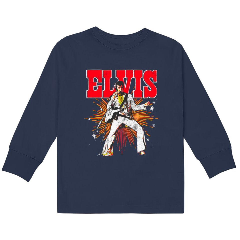 Elvis Presley  Retro Rock Music Unisex Gift  Kids Long Sleeve T-Shirts