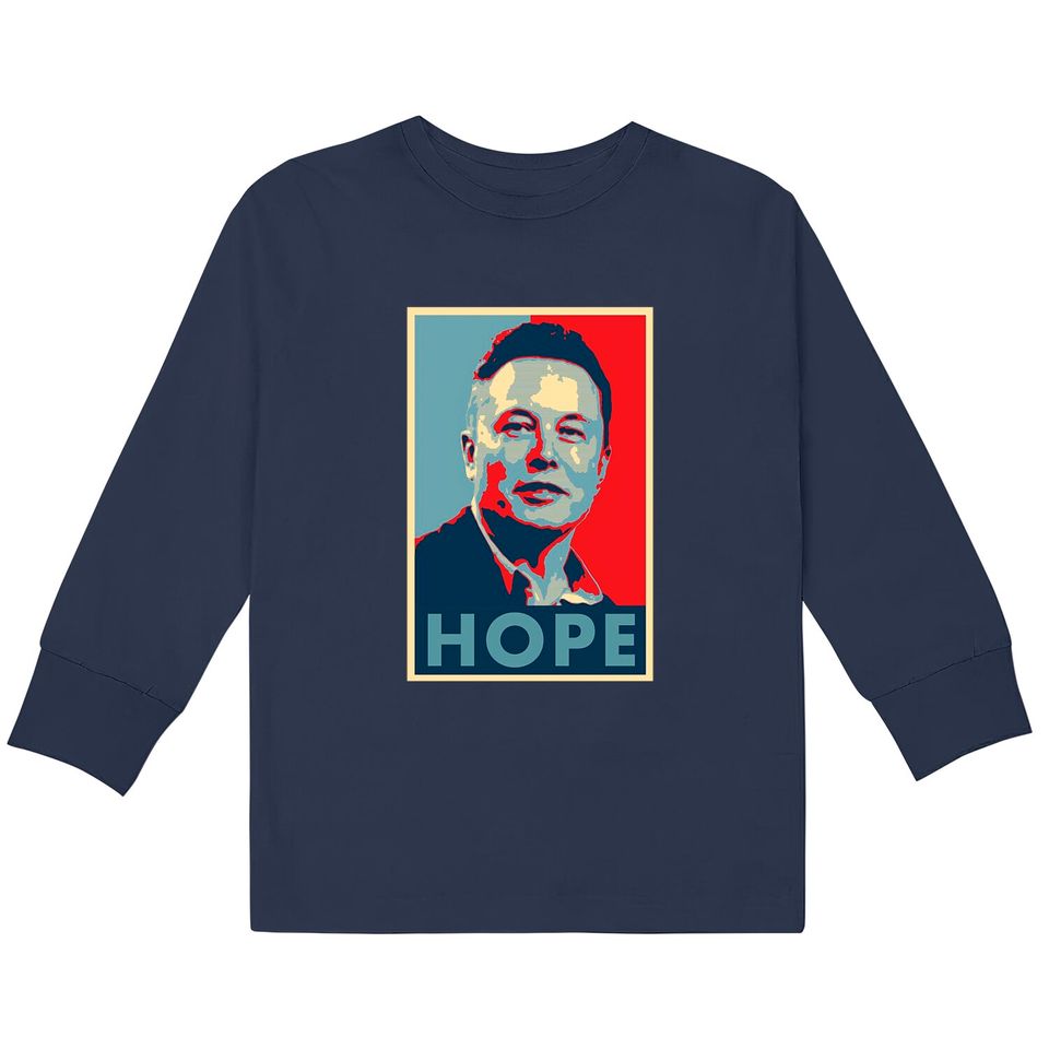 Elon Musk Hope Classic  Kids Long Sleeve T-Shirts