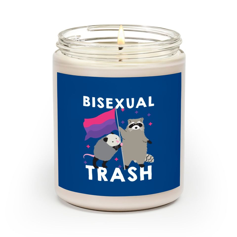 Bisexual Trash Gay Pride Rainbow LGBT Raccoon Scented Candles