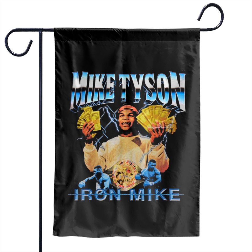 Iron Mike Tyson Garden Flags, Tyson Vintage Garden Flag, Mike Tyson Retro Inspired Garden Flag