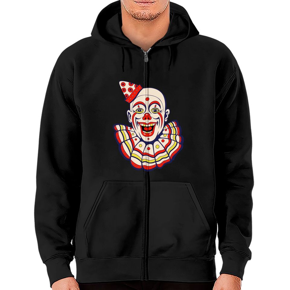 Vintage Circus Clown - Clowns - Zip Hoodies