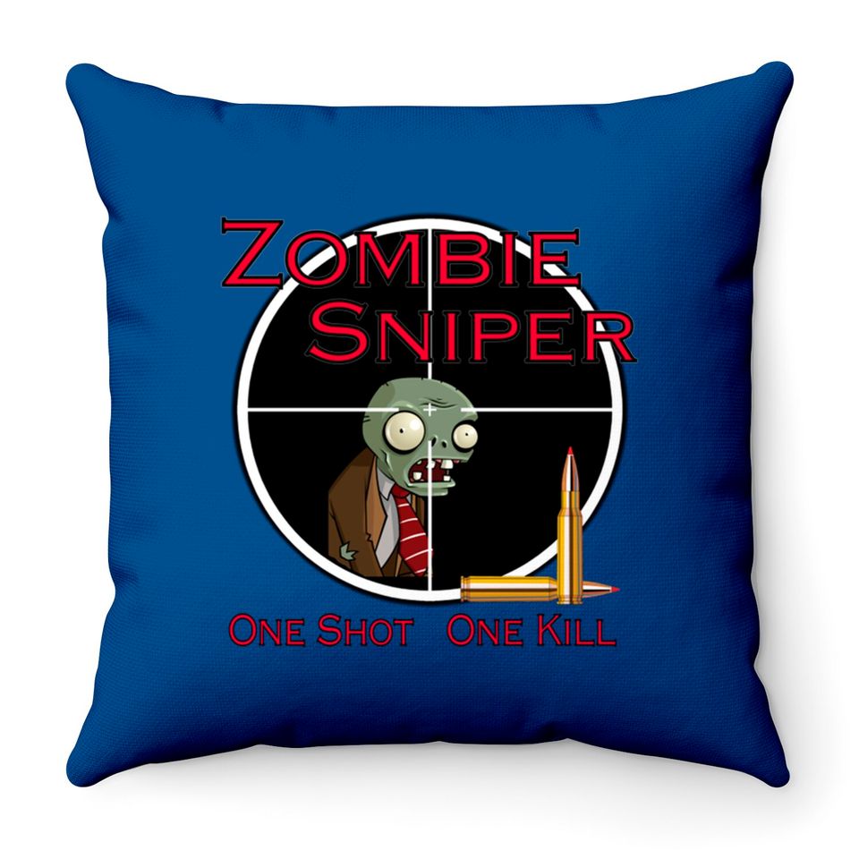 Zombie Sniper Squad - Zombie - Throw Pillows