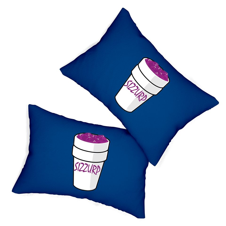 Sizzurp Codein Lean Dirty Cough Syrup Purple Drank Lumbar Pillows
