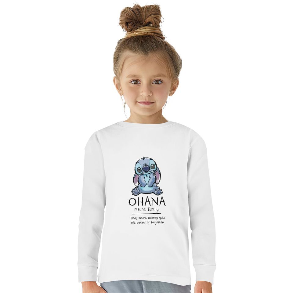 Ohana Means Family - Ohana Stich Stich Lilo Stitch Liloa -  Kids Long Sleeve T-Shirts